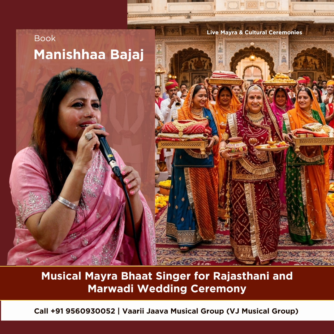 Best Live Mayra Singer for Rajasthani & Marwadi Weddings - 2026 - VJ Musical Group - Manishhaa Bajaj Folk Singer