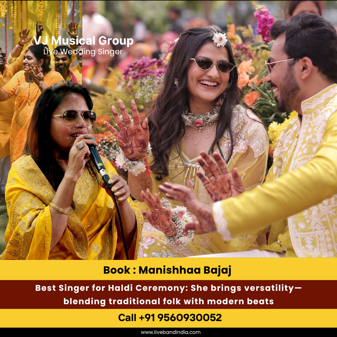 Book/Hire Artists for Haldi Function in South Delhi - VJ Musical Group - Manishhaa Bajaj