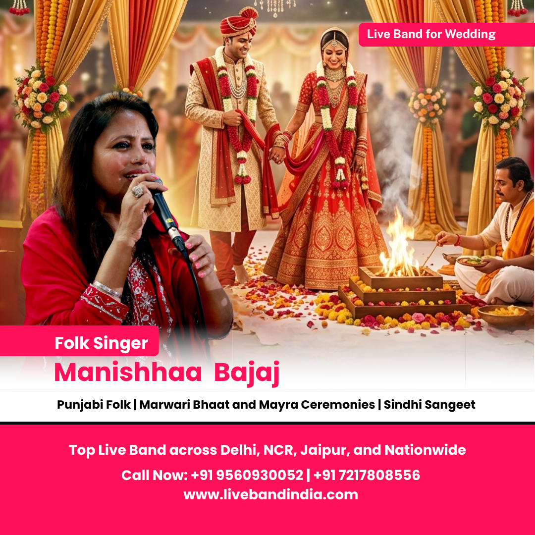 Live Band For Wedding Top Live Band In Delhi - Vaarii Jaava Musical Group (VJ Musical Group) - Folk Singer Manishhaa Bajaj